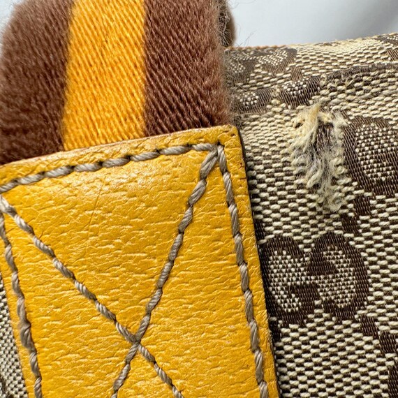 Gucci GG Canvas Web Sherry Line Tote Bag - Yellow… - image 15
