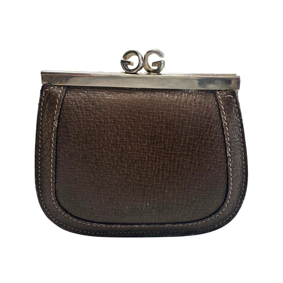 Gucci GG Kiss Lock Coin Pouch - Leather With Silver Hardware