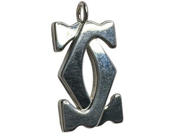 Cartier 2C Logo Anhänger (auch bekannt als C De Cartier Halskette Top)