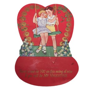 There&#39;s a seat for you on this swing of mine&#39; Valentine&#39;s Day Card