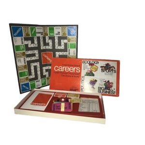 Parker Brothers Game of Careers - circa 1970s - Ecologie Politiek Sport Big Business - spelletjesavond voor het hele gezin - bordspel