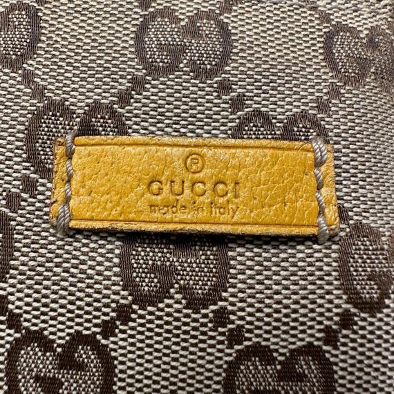 Gucci GG Canvas Web Sherry Line Tote Bag - Yellow… - image 6