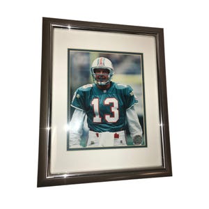 NFL Miami Dolphin Dan Marino Framed Photo Vintage Sports Collectible