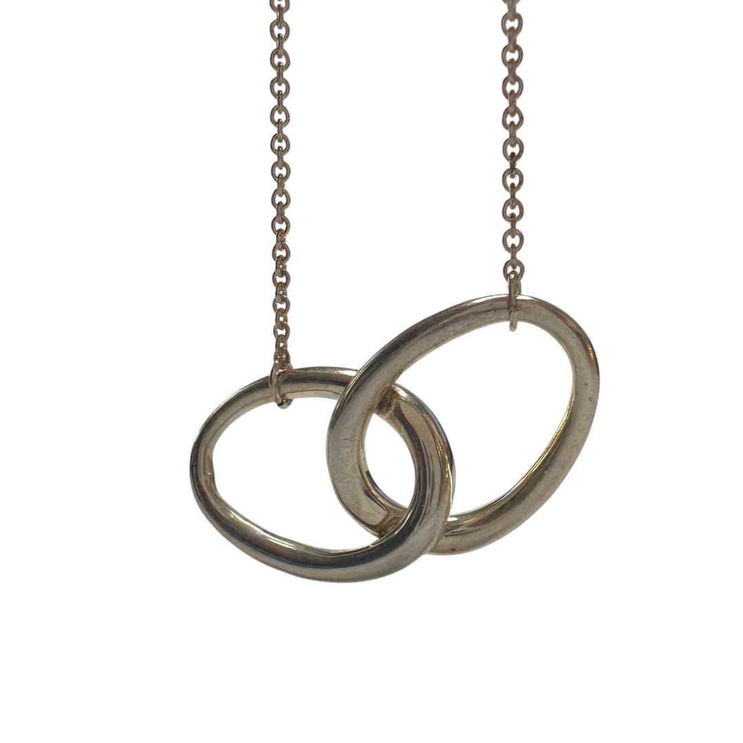 Tiffany and Co Elsa Peretti Large Double Loop Pendant Necklace 14 ...