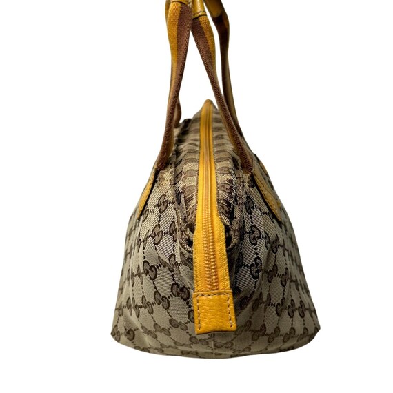 Gucci GG Canvas Web Sherry Line Tote Bag - Yellow… - image 2