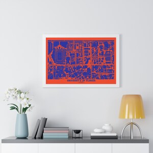 Ingelijste poster kunst campus van de Universiteit van Florida