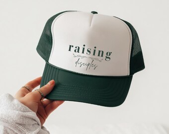 Gorra cristiana para mamá, regalo de Criando discípulos, Proverbios 31, gorra de camionero basada en la fe, ropa bíblica, regalo basado en la fe para mamás.