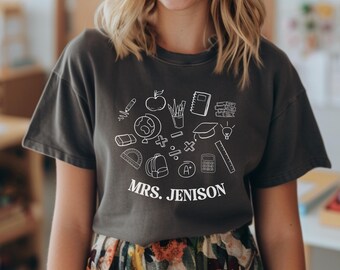 Spersonalizowana koszulka dla nauczyciela: Comfort Colors Back To School Tee