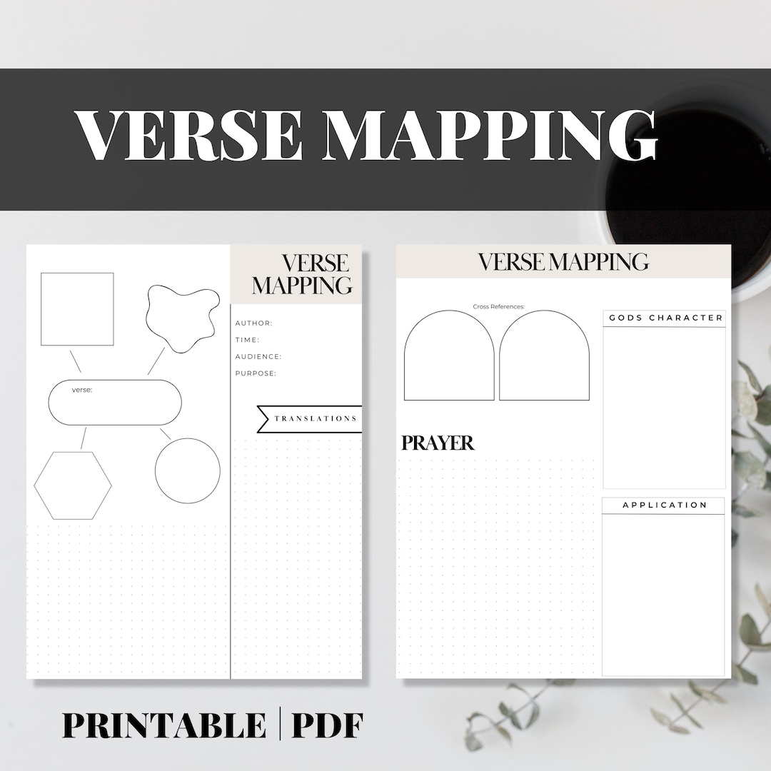 Verse Mapping Template Bible Study Worksheet Bible Study Printable ...