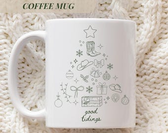 Festive Western Mug Ranch Wives Holiday Mug Cowboy Christmas Mug Christian Mom Mug Gift for Homesteaders Southern Charm Christmas Coffee Cup