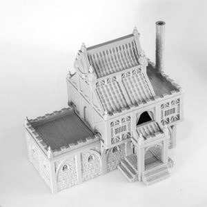 Commoner&#39;s House | 3D Printed DnD Terrain | 10&quot;x 10&quot; x 8&quot; Playable Medieval RPG House | Fantasy Tabletop Scenery for Dungeons & Dragons