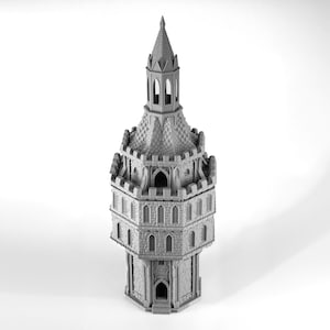 Modular Wizard’s Tower | 3D Printed DnD Terrain | 21&quot; RPG Tower with 6 Levels | Fantasy Tabletop Scenery for Dungeons & Dragons