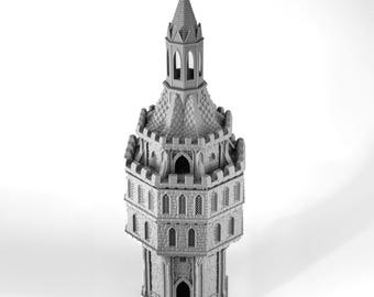 Modular Wizard’s Tower | 3D Printed DnD Terrain | 21" RPG Tower with 6 Levels | Fantasy Tabletop Scenery for Dungeons & Dragons