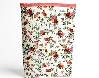 Floral Book Sleeve, Romantic Fabric iPad Cover