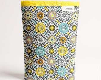Geometric Sleeve, Padded Cover for Book, Kindle & iPad |Handmade Reader Gift