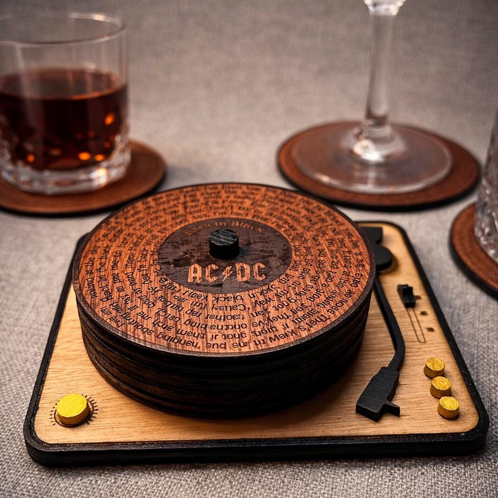 Horloge Murale ACDC/AC&DC - Découpée Au Laser Et Peinte à La Main (Neuve)