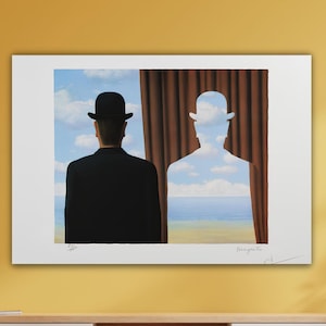 Rene Margitte Man See to Sea Poster Rene Magritte The Lovers Arte de parede Rene Magritte Tela Rene Magritte Tinta Rene Impressão Presente de arte para casa