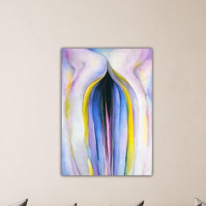 Georgia O&#39;keeffe Grey Lines With Black Blue And Yellow Canvas O&#39;keeffe Poster O&#39;Keeffe Wall Art Georgia O&#39;Keeffe Print Gift Of Home Decor