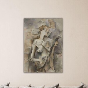 Pablo Picasso Girl With A Mandolin Paint Pablo Picasso Canvas Wall Art Museum Decor Gift Of Home Wall Decor Art Picasso Poster Picasso Print
