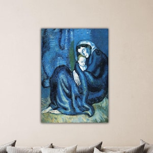 Pablo Picasso Mother And Child 1902 Wall Art Picasso Canvas Museum Decor Pablo Picasso Poster Picasso Paint Gift Of Home Decor Pablo Print