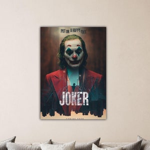 Joker Why So Serious Design Wall Decor Joker Wall Art Joker Poster Gift Of Home Decor Joker Canvas Movie Wall Art Joker Print Cinema Decor
