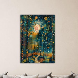 Gustav Klimt Inspired Magical Forest Wall Art Klimt Canvas Gustav Klimt Poster Gustav Klimt Painting Gif Home Wall Decor Art Office Decor