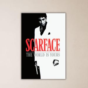 Scarface Movie Poster Al Pacino Canvas Modern Wall Art Al Pacino Poster Al Pacino Wall Art Al Pacino Print Man Cave Gift Office Room Decor