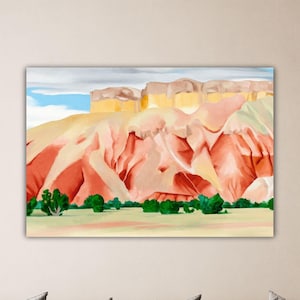 Georgia O&#39;keeffe Red Hills With The Pedernal Wall Art O&#39;keeffe Poster Georgia O&#39;Keeffe Canvas Georgia O&#39;Keeffe Print Ready To Hang Home Art