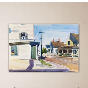 Edward Hopper Street Corner Wall Art Edward Hopper Poster Hopper Canvas Museum Decor Hopper Painting Gift Of Home Decor Edward Hopper Print