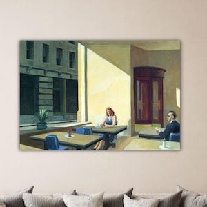 Edward Hopper Sunlights İn Cafeteria Wall Art Edward Hopper Poster Hopper Canvas Museum Decor Print Hopper Painting Gift Of Home Wall Decor