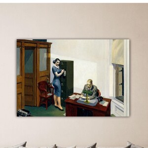 Edward Hopper Office At Night Wall Art Edward Hopper Poster Hopper Canvas Museum Decor Art Edward Hopper Paint Gift Of Home Wall Decor Art