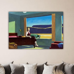 Edward Hopper Western Motel Wall Art Hopper Painting Edward Hopper Poster Hopper Canvas Museum Decor Gift Of Home Wall Decor Hopper Print