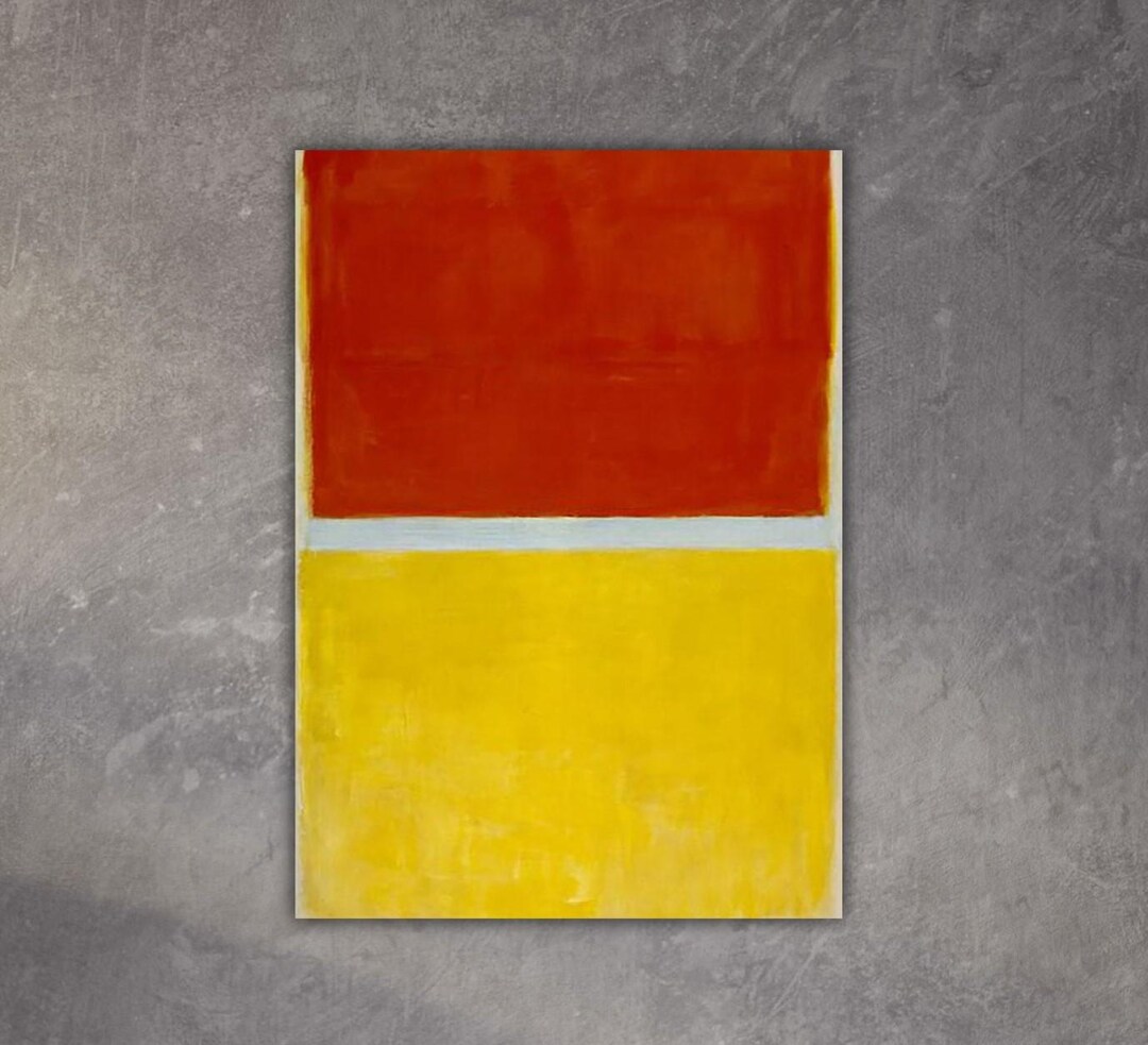Mark Rothko Red and Yellow Poster Rothko Wall Art Rothko Print Mark ...