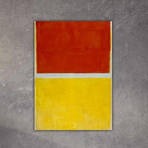 Mark Rothko Red And Yellow Poster Rothko Wall Art Rothko Print Mark Rothko Paint Rothko Museum Exhibition Art Rothko Canvas Home Decor Art