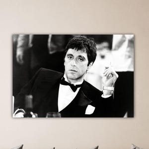 Al Pacino Plakat Nowoczesny Płótno Al Pacino Plakat Al Pacino Dekoracja Ścienna Scarface Film Sztuka Ścienna Al Pacino Wydruk Człowieka Jaskinia Prezent Dekoracja Pokoju Biurowego