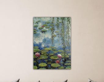 クロード・モネ：春（1872）キャンバス壁アート/モネの絵画/モネの