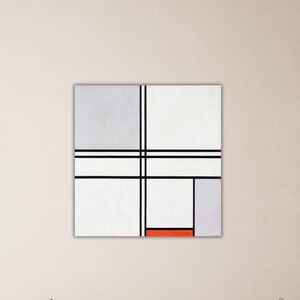 Piet Mondrian_s Composition No. 1 Gray-Red 1935 Poster Mondrian Canvas Museum Decor Piet Mondrian Wall Art Mondrian Paint Home Wall Decor