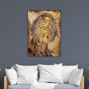 Salvador Dali Raphaelesque Head Exploading Canvas Poster Surreal Abstract Wall Art Artistic Home Decor Unique Canvas Gallery Wall Painting