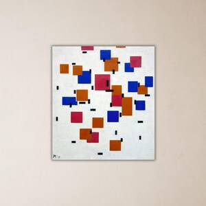 Piet Mondrian_s Composition in Colour A 1917 Poster Piet Mondrian Canvas Museum Decor Art Mondrian Wall Art Mondrian Paint Home Wall Decor