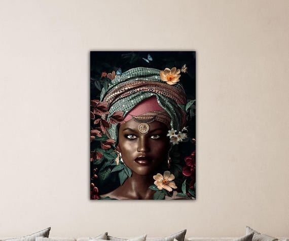 Quadro Su Tela Astratto Africano – Poster D'Arte Moderna Per Decorazione Parete – Multicolore - Foto 2