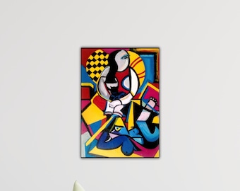 パブロ・ピカソ 女性 キュビズム ペイント モダン ウォールアート