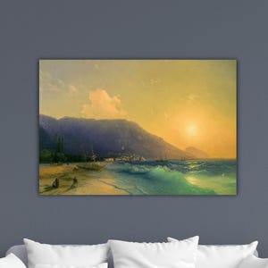 Ivan Konstantinovich Aivazovsky - Sea View (Morskoj-vid) 1867 Wall Art Aivazovsky Poster Aivazovsky Canvas Gift Home Room Wall Decor Paint