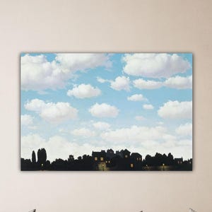 Rene Magritte The Empire Of Light II Poster Magritte Wall Art Magritte Canvas Rene Magritte Painting Magritte Print Gift Of Home Wall Decor