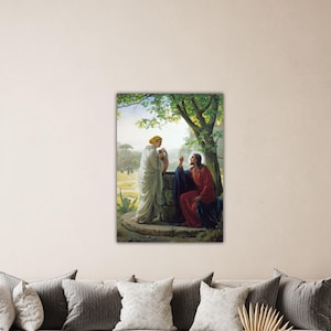 Carl Bloch Christ and Samaritan Woman Bloch Canvas Bloch Wall Art Carl Bloch Poster Carl Paint Bloch Printing Reproduction Jesus Wall Decor
