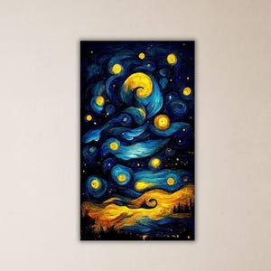Vincent Van Gogh_s Starry Night Painting Van Gogh Wall Art Museum Decor Art Vincent Van Gogh Printing Gift Home Decor Canvas Van Gogh Poster