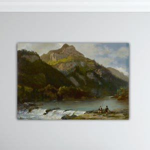 Albert Bierstadt- Mountain Landscape Poster Bierstadt Wall Art Albert Bierstadt Print Bierstadt Paint Bierstadt Canvas Gift Home Wall Decor