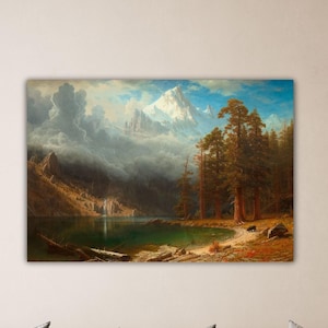 Albert Bierstadt Mount Corcoran 1877 Canvas Albert Bierstadt Wall Art Bierstadt Paint Ready To Hang Canvas Bierstadt Poster Home Wall Decor