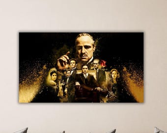 The Godfather Wall Art Godfather Printing The Godfather Canvas The Godfather Poster Man Cave Gift Movie Wall Art Decor Don Carleone Poster