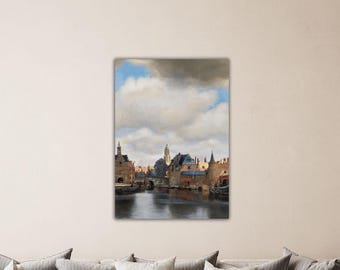 Johannes Vermeer Delft View Canvas Vermeer Poster Gift Of Home Wall Decor Johannes Vermeer Wall Art Johannes Vermeer Paint Vermeer Printing