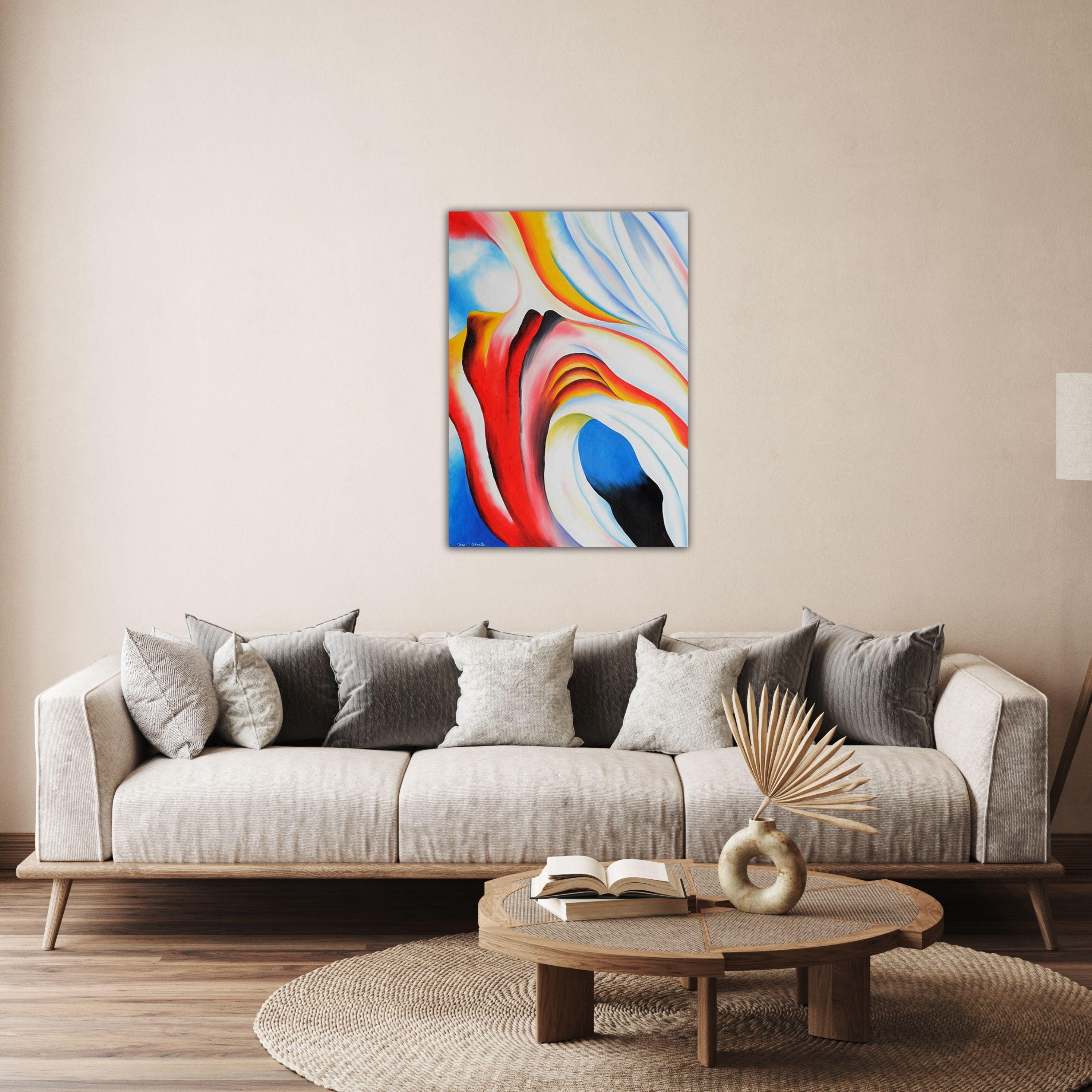 Georgia O'keeffe Music Pink and Blue Canvas O'keeffe Poster